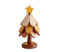 Lot de 3 sous-Verres en Bois Pliables pour Plats Chauds, Pots à thé, Boissons, Assiettes，3 Dessous de Plat en Bois + 1 Support rangé comme Un Sapin de