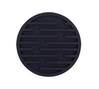 Lot de 3 sous-verres épais en silicone résistant à la chaleur for vaisselle caoutchouc, coussin isolant for support boisson verre pour Friteuse(Black)