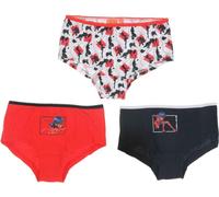 Lot de 3 sous-vêtements Miraculous Ladybug en coton - Sous-vêtements confortables pour enfants 134/140