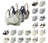 Lot de 3 Soutien Gorge sans Armature Femme Seamless Couverture Complète Push Up Brassière Soutien Élevé Classique Anti-affaissement Brassière Respirante Bretelles Réglables Sport Yoga Bra