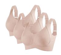 Lot De 3 Soutien Gorge sans Armature pour Femmes Push Up Anti-Affaissement Brassière Femme Poitrine Respirante Soutien-Gorge Grande Taille Classique Sports Lingerie Yoga Casual Bra