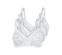 Lot de 3 Soutien-Gorge Souple Insert Functional Bras | 90-105 A-C | Soutien-gorge en dentelle sans armatures bonnets fins et rembourrés maintien élevé