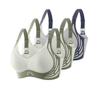 Lot De 3 Soutiens-Gorge De Sport Femme Patchwork，Brassière Femme Grande Taille Bretelles Réglables Bralette Loisirs Bra Classique Bretelles sous Camisole Confortable Chic Entraînement Loisirs