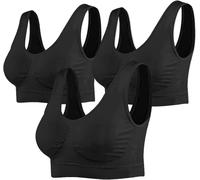 Lot De 3 Soutiens-Gorge De Sport Sans Couture Pour Femme Avec Coussinets Amovibles Sans Armatures