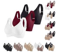 Lot de 3 Soutiens-Gorge Femme Brassiere Sport Soutien Gorge Push Up Brassière Sexy sous Vetements Feminins Soutien Gorge Anti Affaissement Brassière Bretelles Réglables Bra 2025 Mes Commandes Blanc L