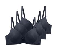 Lot de 3 Soutiens-Gorge Femme Soutien Gorge avec Armature sous Vetements Feminins Soutien Gorge Push Up Brassière Anti Affaissement Brassiere Sexy Bra Top 2025 Et Ventes Flash Noir 95