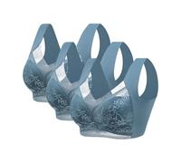 Lot de 3 soutiens-gorge pour femme sans armatures réducteurs dos désiré doux soutiens-gorge basiques Bralette col en V sexy sans coutures confortables soutien-gorge invisible élastique grandes tailles