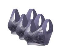 Lot de 3 soutiens-gorge pour femme sans armatures réducteurs dos désiré doux soutiens-gorge basiques Bralette col en V sexy sans coutures confortables soutien-gorge invisible élastique grandes tailles