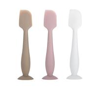 Lot de 3 spatules à crème pour couches de bébé - Applicateur de crème pour érythème fessier - Pinceau à crème pour couches pour nouveau-né (gris, rose, blanc)
