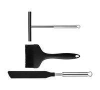 Lot de 3 spatules à crêpes en silicone avec ustensiles de cuisson robustes | Lot de 3 spatules à crêpes en silicone avec outil de cuisson robuste, solution fiable, parfait pour les crêpes