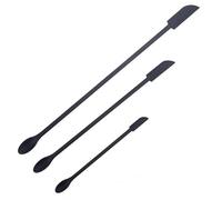 Lot de 3 spatules en Silicone résistantes à la Chaleur, Long Manche, grattoir Double extrémité et cuillère, spatule Confiture, Accessoires Cuisine(Black)