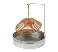 Lot de 3 Spirales Encens Citronnelle Anti Moustique avec Support INOX et Boîte Métallique pour Extérieur Jardin Terrasse