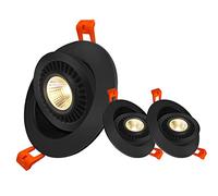 Lot de 3 Spots encastrés COB 3 W/5 W/7 W/12 W, avec déflecteur, Angle réglable, Globe oculaire, éclairage de rénovation, lumière du Jour, éclairage LED à cardan, éclairage encastré