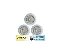 Lot de 3 Spots Encastrés "Encastrés" 9cm Blanc