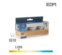 Lot De 3 Spots Led Gu10 5w Dicro?Que ?Quivalent ? 45w - Blanc Chaud 3200k Blanc
