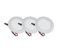 Lot de 3 spots leds aluminium avec interrupteur