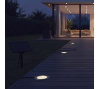 Lot de 3 spots solaires encastrables gris solpool