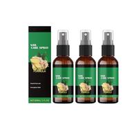 Lot de 3 sprays Ginger Foot - Sérum cuticle pour ongles - Réparation des ongles au gingembre - Soin des ongles au gingembre - Huile de soin des cuticules - 30 ml