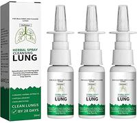 Lot de 3 sprays nasaux bio à base de plantes pour nettoyer et réparer les poumons, à action rapide, soulage la congestion nasale, vous garde en bonne santé