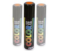 Lot de 3 sprays pour cheveux orange - Lot économique : 3 boîtes de 100 ml chacune. Spray coloré pour carnaval, Halloween et fête