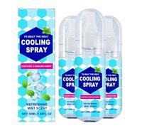 Lot de 3 sprays rafraîchissants pour l'été par temps chaud, spray de glace naturel, spray de refroidissement pour visage et corps, refroidissement instantané par temps chaud