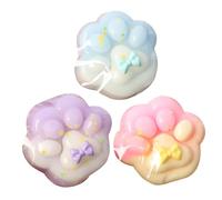 Lot De 3 Squishy Patte De Chat, Jouets À Presser Patte De Chat Doux Et Mignons pour Le Stress, Jouets À Presser en Silicone Fidget Patte De Chat Créative pour Garçons Filles Tout-Petits Adultes