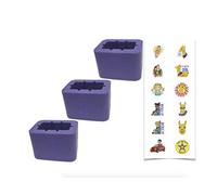 Lot de 3 stabilisateurs pour ceinture de sécurité et rehausseur de siège par Buckle Booster - avec autocollants de sécurité amusants - Sans BPA