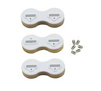 Lot de 3 stabilisateurs pour planche de surf en plastique FCS Fusion , blanc