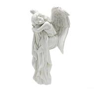 Lot de 3 statues d'ange endormi en résine pour décoration d'intérieur pour cadre de porte, fenêtre, armoire, 15 cm, figurine blanche avec savoir-faire détaillé