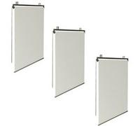 IDMarket - Lot de 3 Stores enrouleurs L.124 x H. 225 CM pour pergola écru