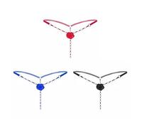 Lot de 3 String Perles pour Femme Culotte Ouvert en Dentelle String Sexy Slips Lingerie Confortable pour Cadeau Saint-Valentin Fête