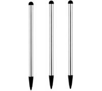 Lot de 3 stylets argentés universels à pointe fine pour téléphone/iPad/Samsung/Android/tablette et autres écrans tactiles - Stylet de haute précision pour tous les appareils à écran tactile universel