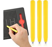 通用 Lot de 3 stylets de rechange magnétiques pour tableau d'écriture magnétique Play Magnapad de A à Z et chiffres de 0 à 9, jaune, jaune