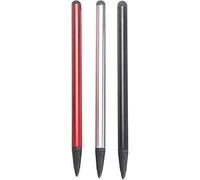 Lot de 3 stylets pour écran tactile numérique lisse et capacitif à pointe fine pour écrans tactiles Accessoires de sensibilité (argent, noir, rouge)