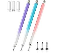 Lot de 3 stylets pour Samsung Galaxy Tab A11/A11+/A9+/A9/A8/A8 Plus/A7/A7 Lite, tous les appareils tactiles Android et iOS pour iPad Pro/iPhone/Fire HD/tables de surface (rose + bleu + violet)