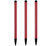 Lot de 3 stylets rouges universels à pointe fine pour téléphone, tablette et autres écrans tactiles - Stylet de précision pour tous les appareils à écran tactile universel