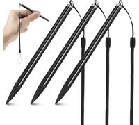 Lot de 3 stylets tactiles avec corde à ressort pour peinture d'écran tactile résistive Stylet à pointe dure anti-perte pour Pos PDA