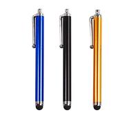 Lot de 3 stylets universels pour écran tactile de téléphone portable 9.0 - Stylet universel pour smartphones - Noir, bleu, rose