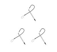 Lot de 3 stylos à cordes élastiques durables pour appareils à écran résistif Fournitures informatiques industrielles pour lecteur de jeux vidéo Machine Métal argenté