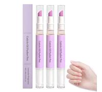 Lot de 3 stylos à huile pour cuticules, repousse-cuticules, stylo à huile avec pointe en céramique, stylo à huile cuticle, stylo de soin des cuticules, coupe-cuticules pour ongles secs et abîmés