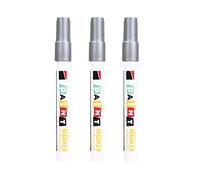 Lot de 3 stylos à peinture étanches en forme de monument en pierre, argent 3 mm