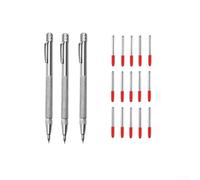 Lot de 3 stylos à tracer magnétiques professionnels avec aiguilles de gravure en carbure et poignée en aluminium pour un marquage précis et une récupération de vis dans le travail des métaux (3 stylos