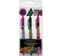 Lot De 3 Stylos Avec Embouts En Caoutchouc Rainbow High