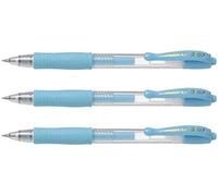 Lot De 3 Stylos Bille À Encre Gel G2 07, Bleu Pastel