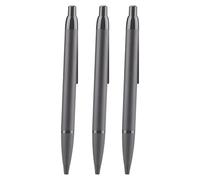 : Lot de 3 stylos-billes à poussoir en métal avec boîte de rangement