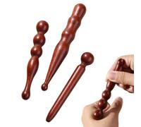 Lot de 3 stylos de massage acupoint en bois pour la relaxation des pieds, des mains, du cou et du corps, outils de massage Gua Sha et outils de thérapie du bois pour adultes, usage domestique
