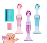 Lot de 3 stylos de peinture d'art - Stylo à pointe - Outils d'art diamant - 6 pièces - Pâte adhésive - Boîte à points - florale - Forme de chouette - Kits de peinture diamant - Artisanat