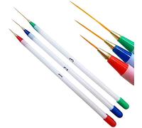 Lot de 3 stylos de peinture pour nail art - Pinceau pour dessiner des lignes fines - Pratique et professionnel