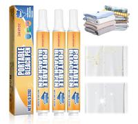 Lot de 3 stylos détachants pour vêtements, stylo détachant, stylo blanchissant portable pour vêtements, stylo blanchissant, stylo détachant pour enlever les taches de vêtements, détachant efficace