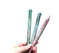 Lot de 3 stylos éducatifs rétractables | Quatre couleurs d'encre, pointe aiguille ST 0,5 mm, lignes lisses à séchage rapide pour les notes de cours